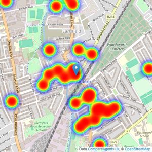 Maalems - Earlsfield listings heatmap