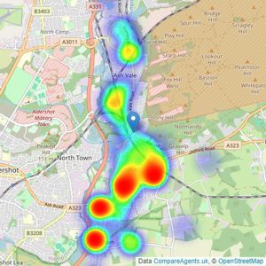 Mackenzie Smith - Ash Vale listings heatmap