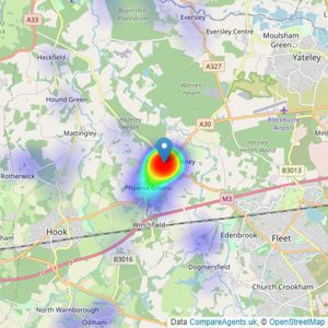 Mackenzie Smith - Hartley Wintney listings heatmap