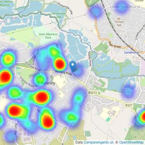 Mackenzie Smith - Yateley listings heatmap