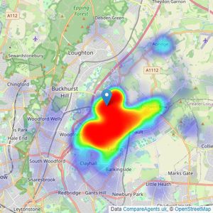 Madison Fox - Chigwell listings heatmap