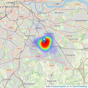 Maguire Baylis - Bromley listings heatmap