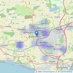 Malcolm Jack & Matheson - Dunfermline listings heatmap