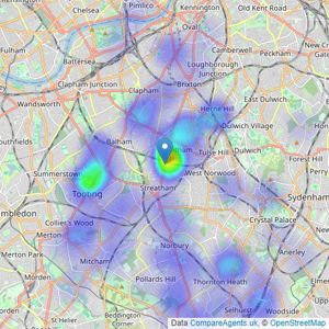 Malixons - London listings heatmap