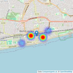 Maltbys - East Sussex listings heatmap