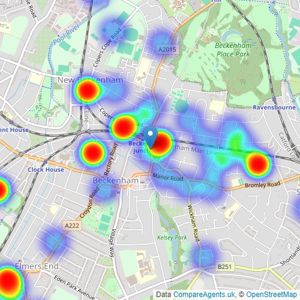 Mann - Beckenham listings heatmap