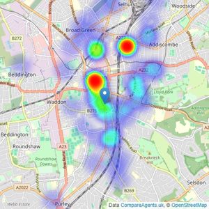 Mann - Croydon listings heatmap