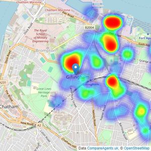 Mann - Gillingham listings heatmap