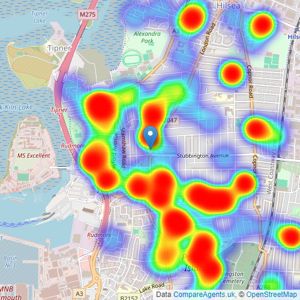 Mann - Portsmouth listings heatmap