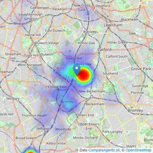 Mann - Sydenham listings heatmap