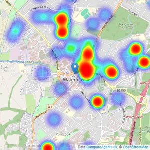 Mann - Waterlooville listings heatmap