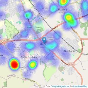 Manners & Harrison - Middlesbrough listings heatmap