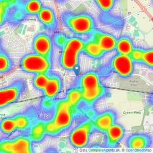 Manning Stainton - Crossgates listings heatmap