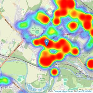 Manning Stainton - Horsforth listings heatmap