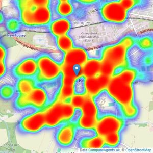 Manning Stainton - Pudsey listings heatmap