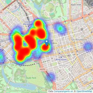 Manors - London - Sales listings heatmap