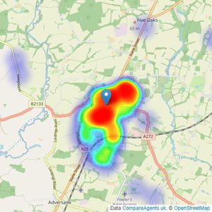 Mansell McTaggart - Billingshurst listings heatmap