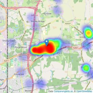 Mansell McTaggart - Copthorne listings heatmap