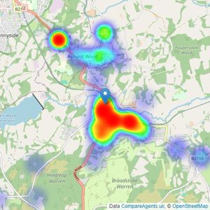 Mansell McTaggart - Forest Row listings heatmap