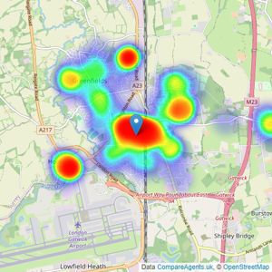 Mansell McTaggart - Horley listings heatmap