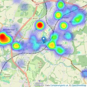 Mansell McTaggart - Horsham listings heatmap