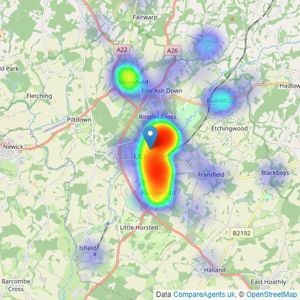 Mansell McTaggart - Uckfield listings heatmap