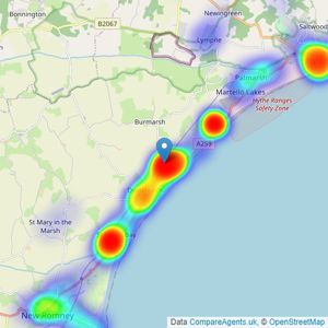 Mapps Estates - Dymchurch listings heatmap