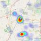 Maria B Evans Estate Agents - Croston listings heatmap