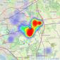 Mark Bowyer Estate Agents - Upminster listings heatmap