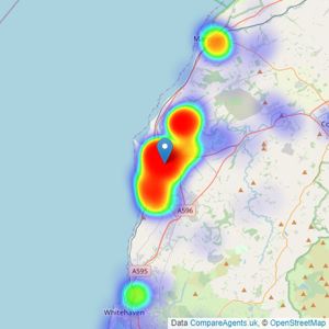 Mark Buchanan Property Group - Powered by eXp UK, Workington listings heatmap