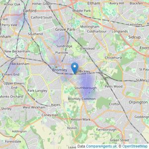 Mark Hart Real Estate - Bromley listings heatmap