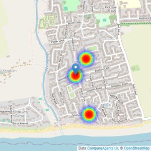 Mark Oliver Estate Agency - Ferring listings heatmap