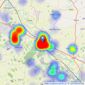 Mark Webster Estate Agents - Atherstone listings heatmap