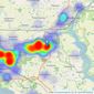 Marks & Mann Estate Agents Ltd - Martlesham listings heatmap