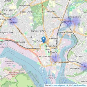 Marnic Real Estate Ltd - Covering Southampton listings heatmap