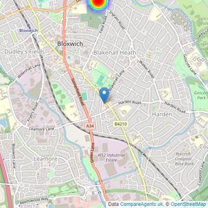 Marrion & Co - Walsall listings heatmap