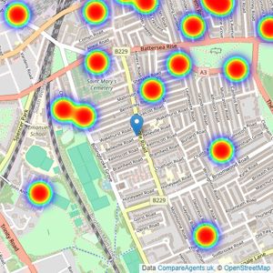 Marsh & Parsons - Battersea listings heatmap