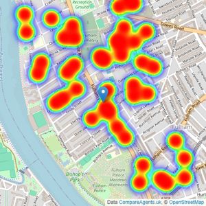 Marsh & Parsons - Bishops Park listings heatmap