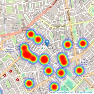 Marsh & Parsons - Chelsea listings heatmap