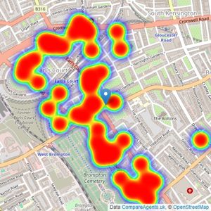 Marsh & Parsons - Earls Court listings heatmap