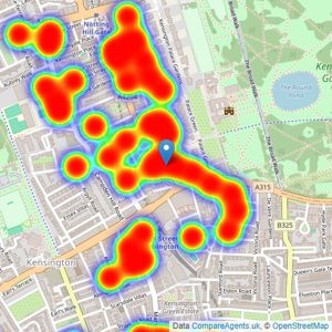 Marsh & Parsons - Kensington listings heatmap