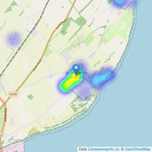 Marshall & Clarke - St Margarets-At-Cliffe listings heatmap