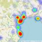 Marshalls Estate Agents - Penzance listings heatmap