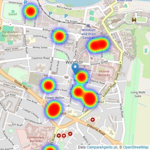 Marshalls Property Services - Windsor listings heatmap