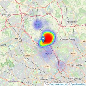 Martin Allsuch - Elstree - Sales listings heatmap