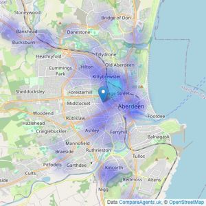 Martin & Co - Aberdeen listings heatmap