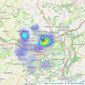 Martin & Co - Bath listings heatmap