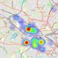 Martin & Co - Birmingham City listings heatmap