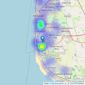 Martin & Co - Blackpool listings heatmap