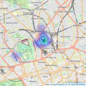 Martin & Co - Camden listings heatmap